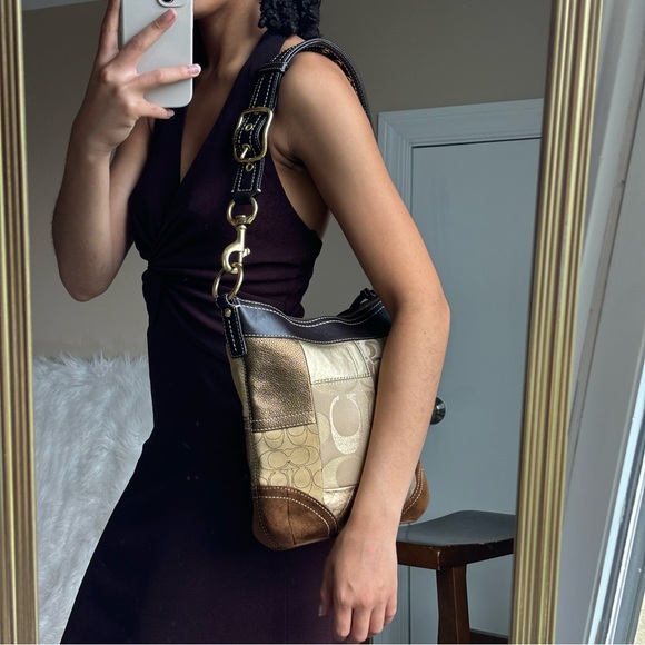 Coach Patchwork Hobo Shoulder Bag - Picture 9 of 11